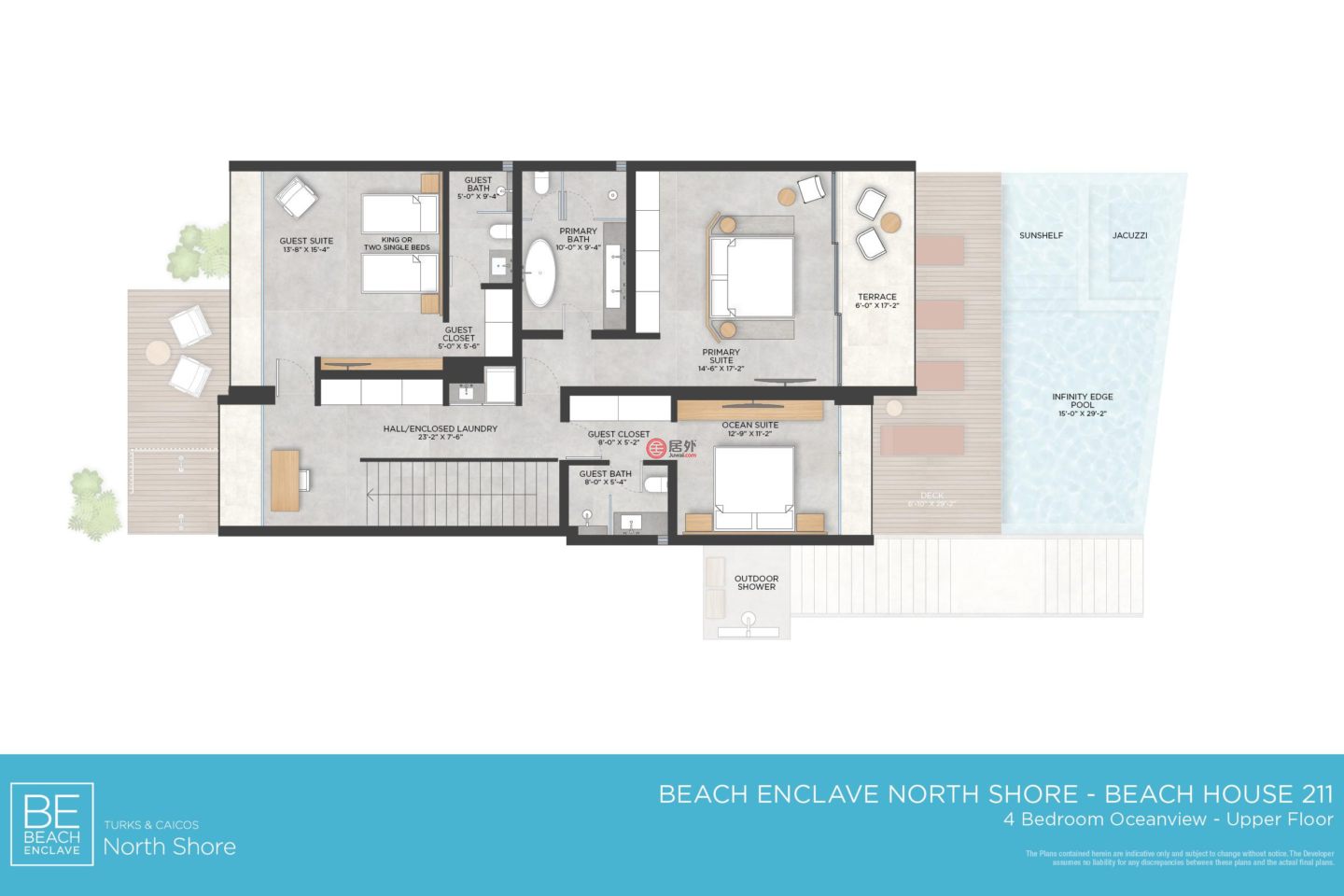 特克斯與凱科斯群島的独栋别墅，Beach Enclave North Shore - Villa 11，编号76435250