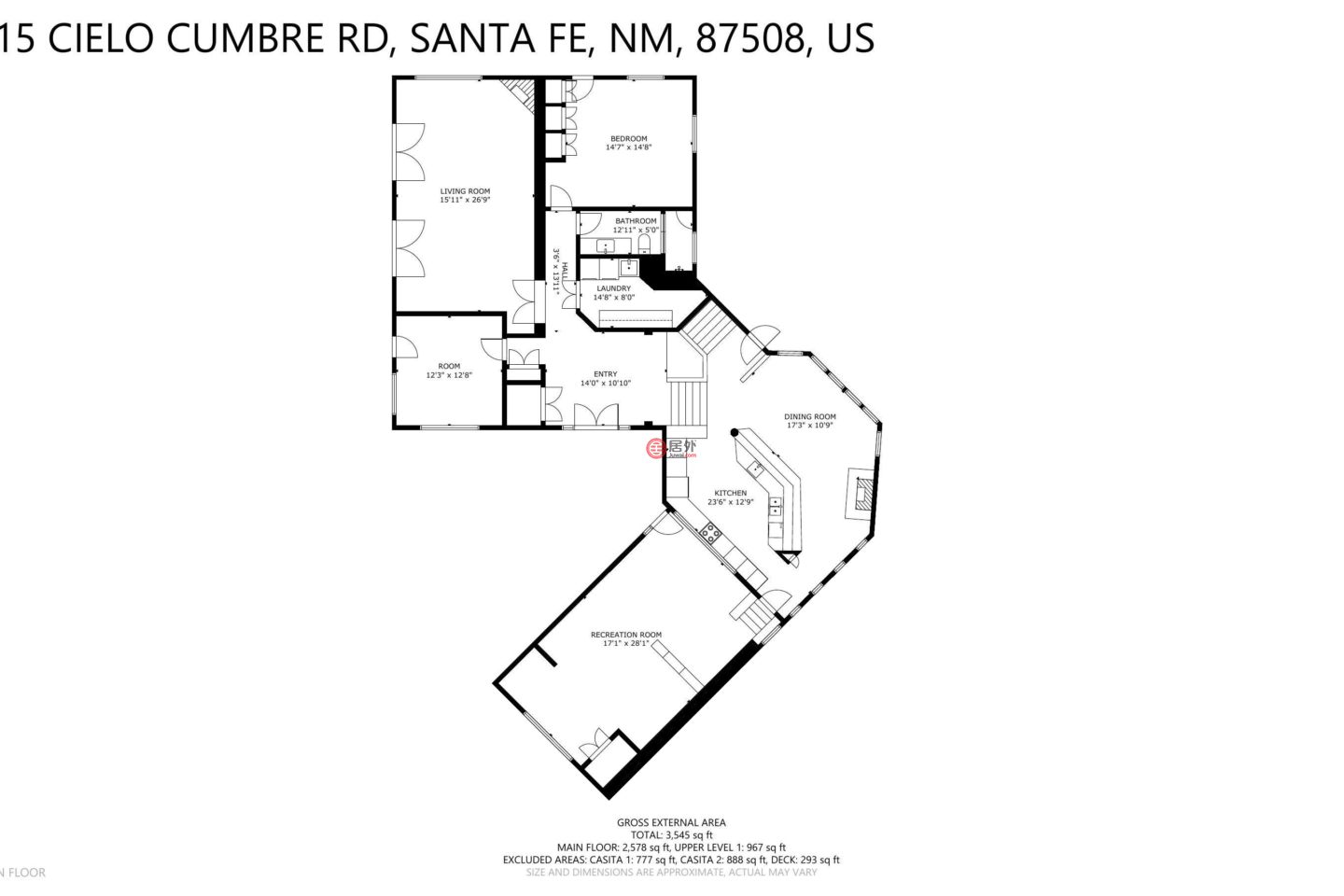 美国新墨西哥州圣塔菲的独栋别墅，15 Cielo Cumbre Road，编号77198161